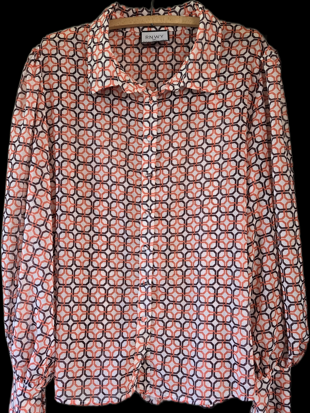 RNWY Geometric Pattern Blouse - Size XXL (US 12) Great Condition